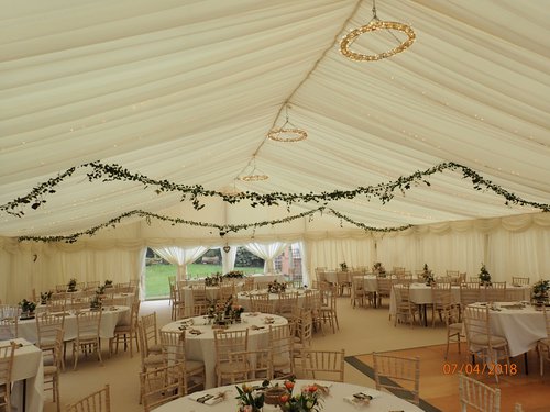 12m Ex-Hire Ivory Pleated Linings
