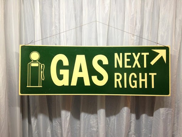 Gas road sign for sale