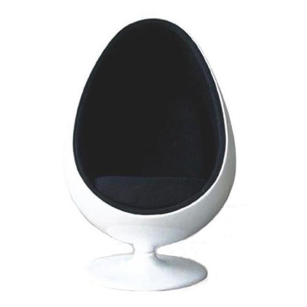 White with Black Interior Egg Pod Chairs