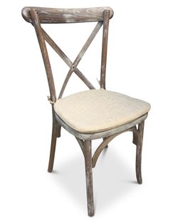 Rustic Limewash Oak Cross Back Chair