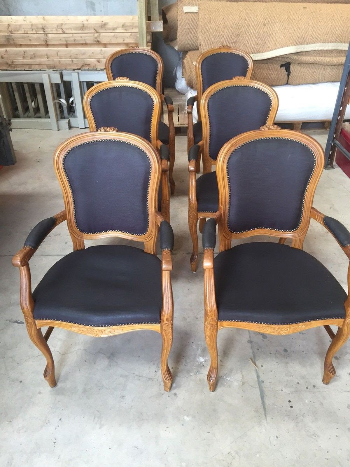 6x french louis style carver dining chairs  lancashire
