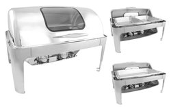 Roll Top Chaffing Dishes With Window