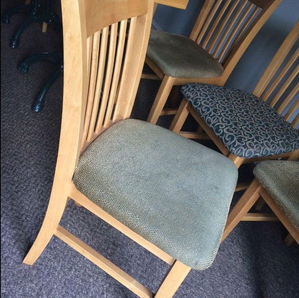 Light wood dining chairs