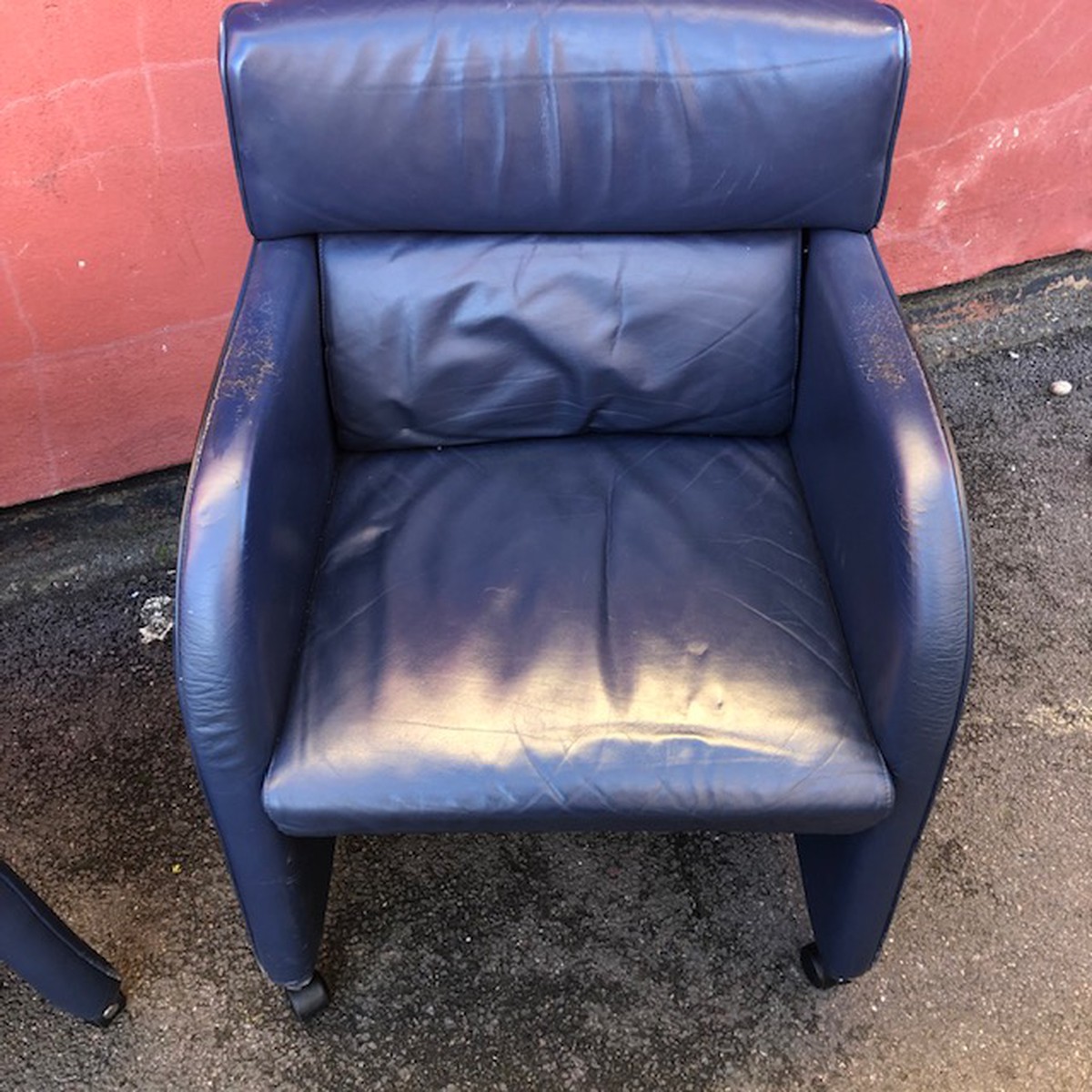 Secondhand Chairs And Tables Lounge Furniture 10x Blue Leather