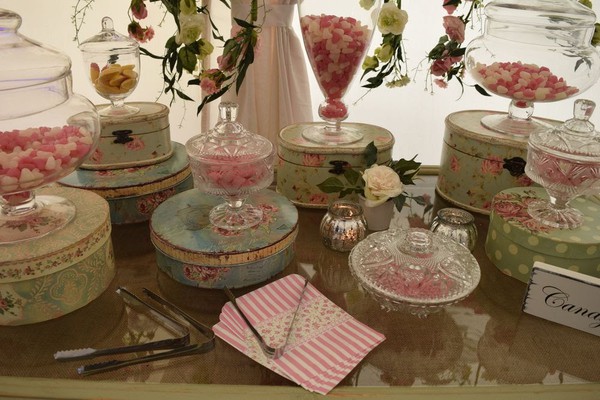 Vintage sweets table wedding