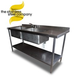 Stainless steel double sink