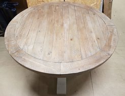 Plank top round table