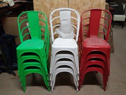 Chairs in the Italian Flag Colours