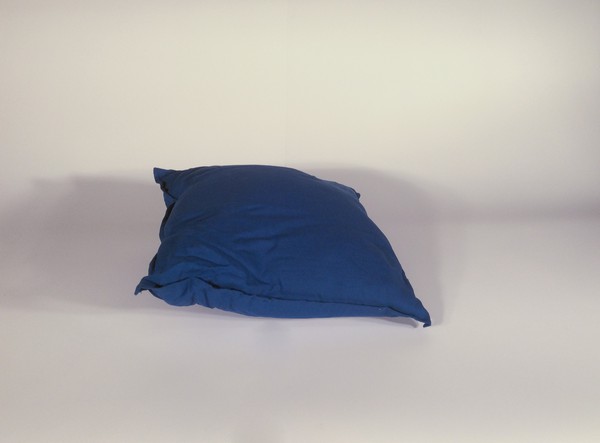 Plain dark blue cushion