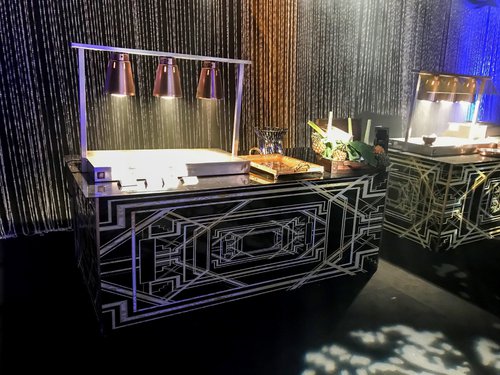 Art Deco styled food counters