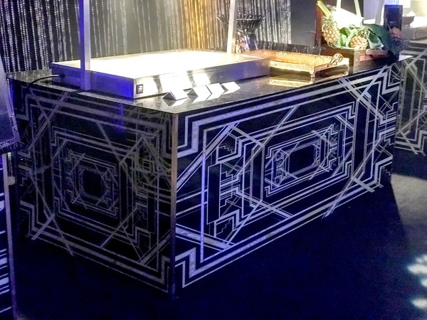 Art Deco styled bar counter