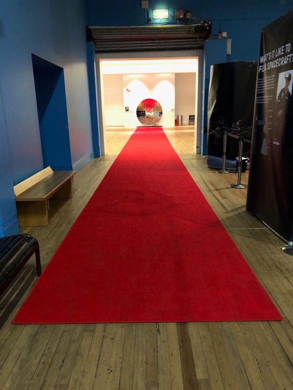 2 x Lay Flat Plush Red Carpets with Non Slip Backing