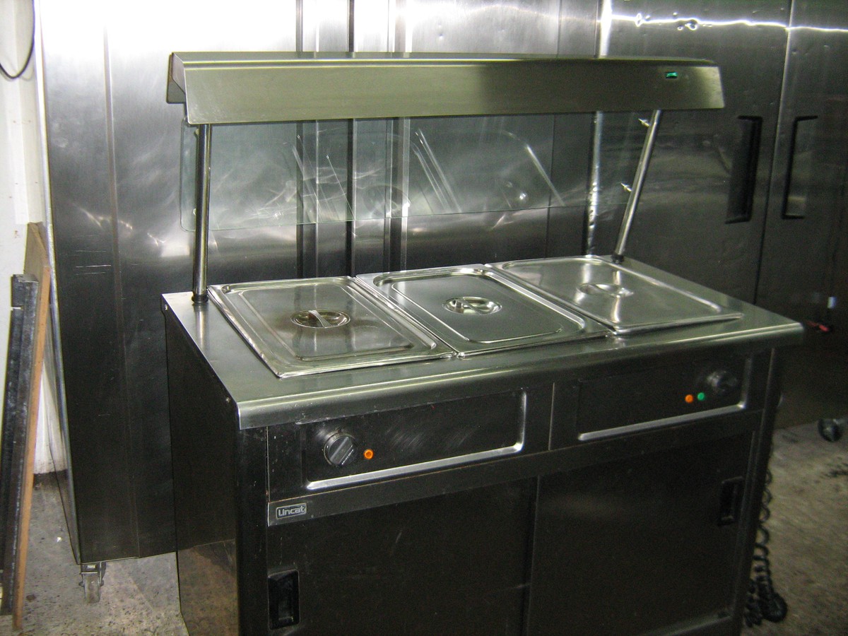 Secondhand Catering Equipment Food Service Trolleys with Bain Maries Lincat GB3 Bain Marie