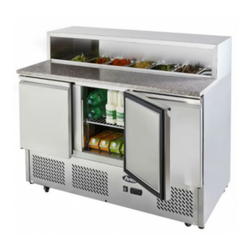 Brand New Atosa ESL3858GR 3 Door Bench Fridge Saladette	(AW9046)