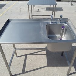 Single sink with left hand drainer for sale