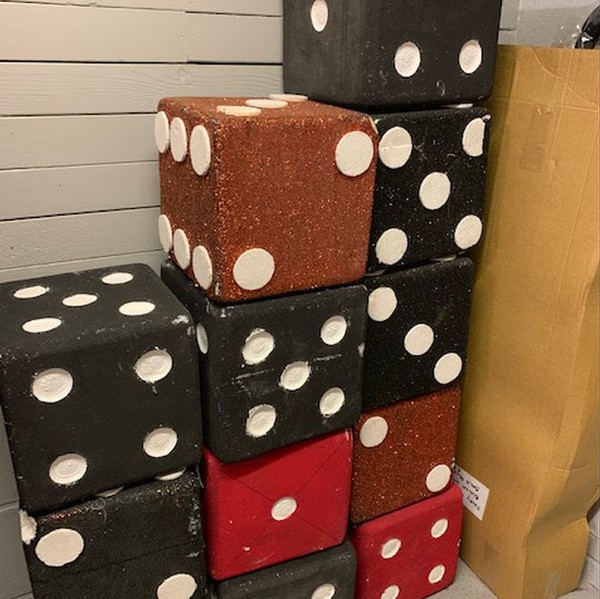 Red and Black Dice Large Polystyrene Prop