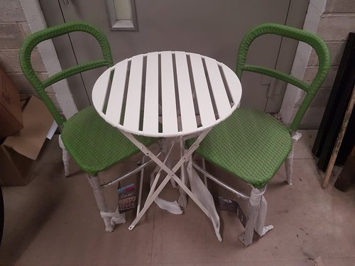 4 No. New outdoor table and chair sets 4 No. New outdoor table and chair sets
