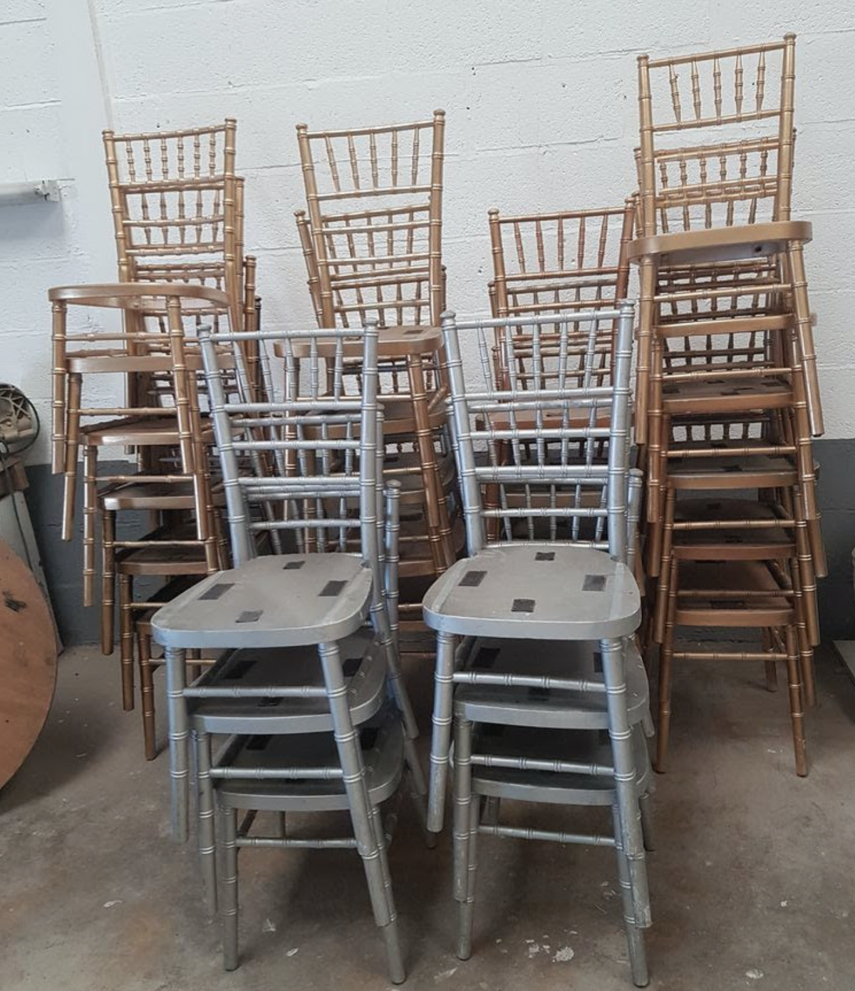 Secondhand Chairs and Tables Chivari and Camelot Banqueting Chairs