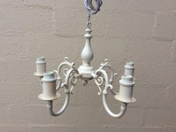Four arm white chandelier for sale