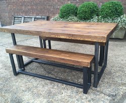 Industrial Style Extra Chunky Bench Diner