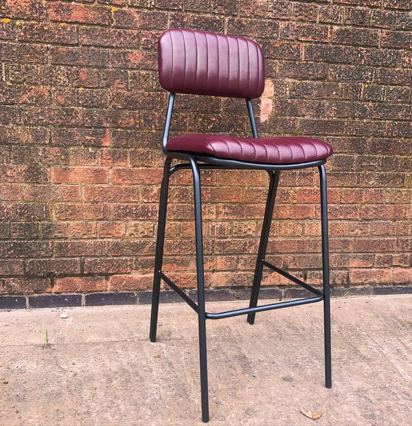 High Leather Bar Stool