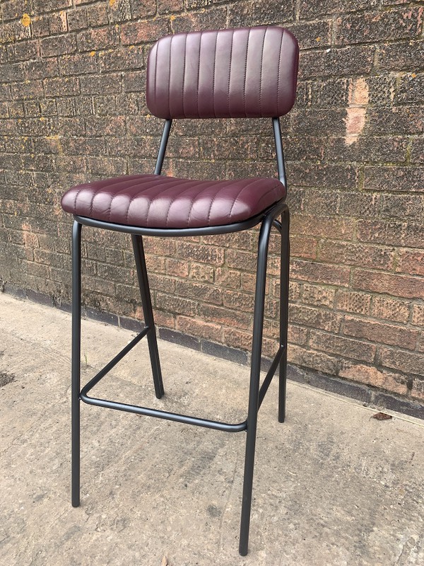 Leather Poseur Bar Stool