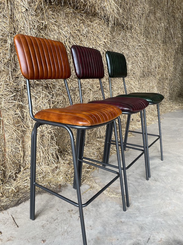 leather high bar stools