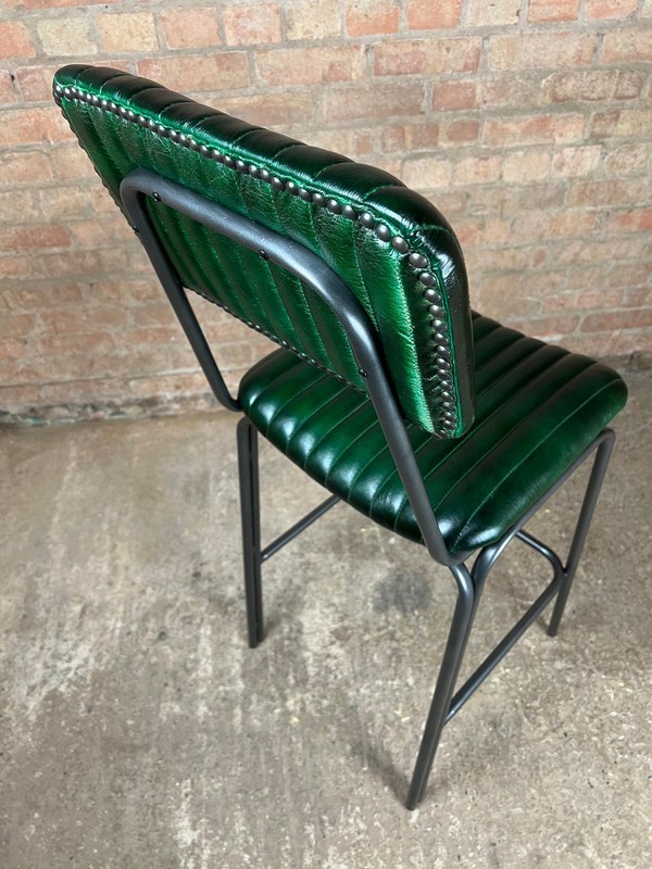 Green Leather Bar Stool Green Leather Bar Stool