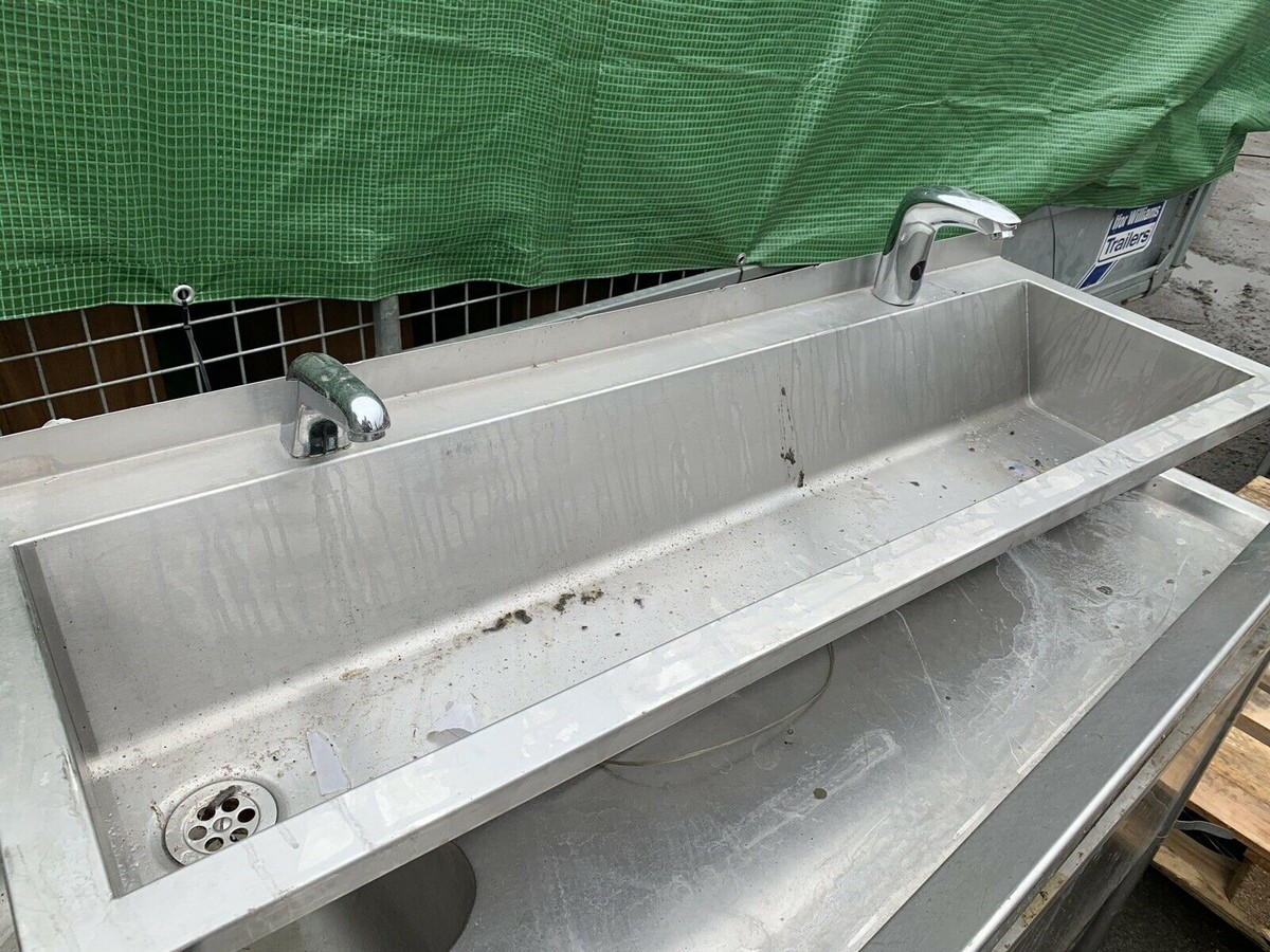 Stainless Steel Trough Sink With Dmp Automatic Taps West Sussex