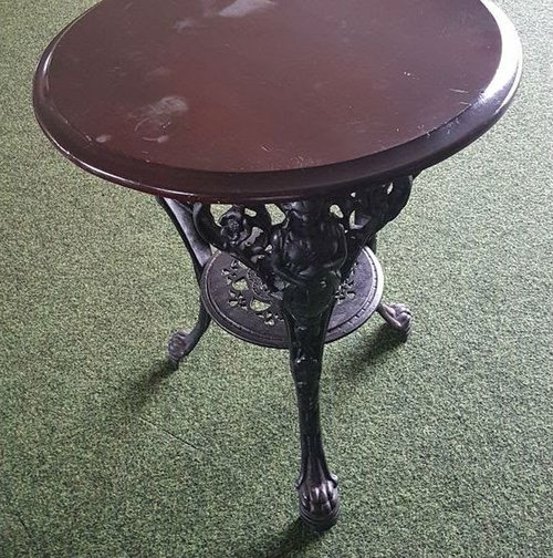 Vintage Britania Cast Iron Bar Tables Vintage Britania Cast Iron Bar Tables