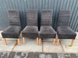 High back gray dining chairs for sale