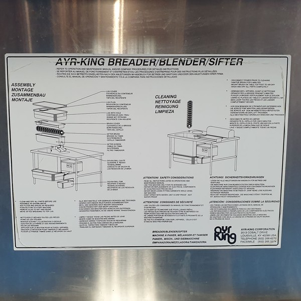 Ayrking Breader Blender Sifting Table BBS-EC2 (Product Code: CF1466)