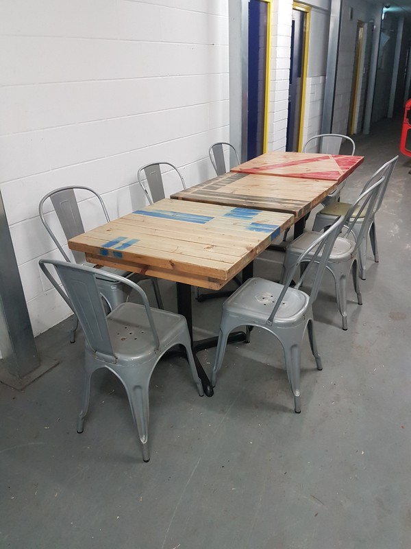 Secondhand Chairs and Tables Cafe or Bistro Chairs 9x Reclaimed