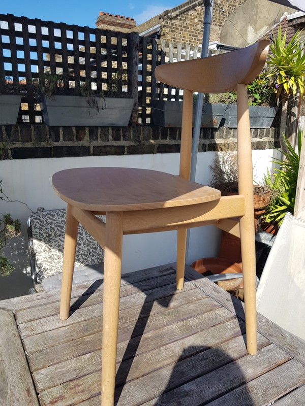 Secondhand Chairs and Tables Cafe or Bistro Chairs 4x Retro "Kitty