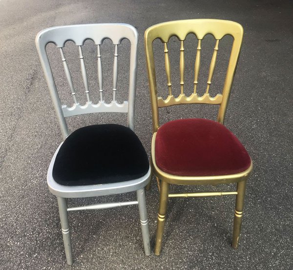 Secondhand Chairs and Tables Gold Banqueting Chairs for sale