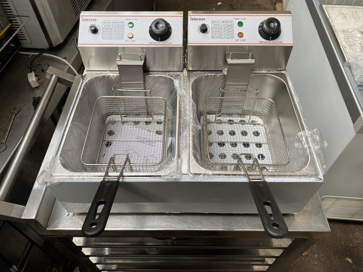 Secondhand Catering Equipment Electric Fryers Brand New Double