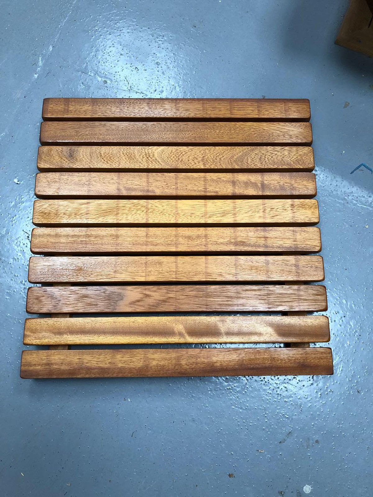 Secondhand Chairs and Tables | Table Tops | 3x Iroko Slat Table Tops ...