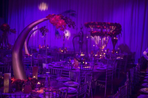 Elephant tusk table center