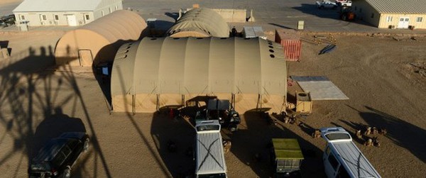 Desert mess tent marquee