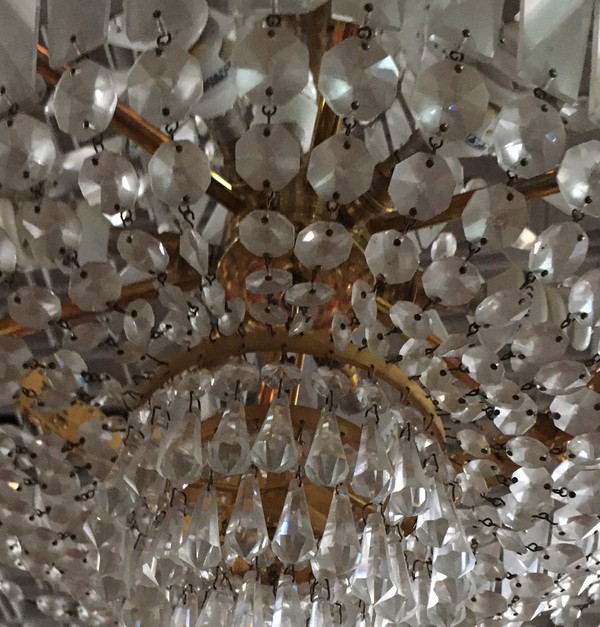 Gold / lead crystal chandelier