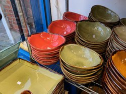 Dudson clearance stock in earthy reds and greens