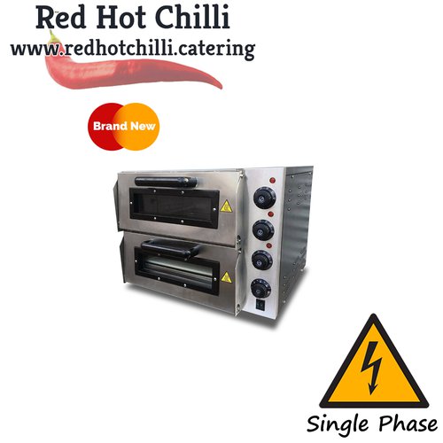 Twin deck pizza oven with stone base Twin deck pizza oven with stone base
