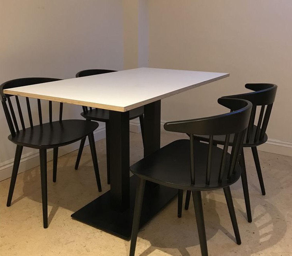 Secondhand Chairs And Tables Restaurant Or Cafe Tables 11x Formica Alpino White Faced Birch Plywood Table Tops Solid Cast Iron Bases Various Sizes Herefordshire