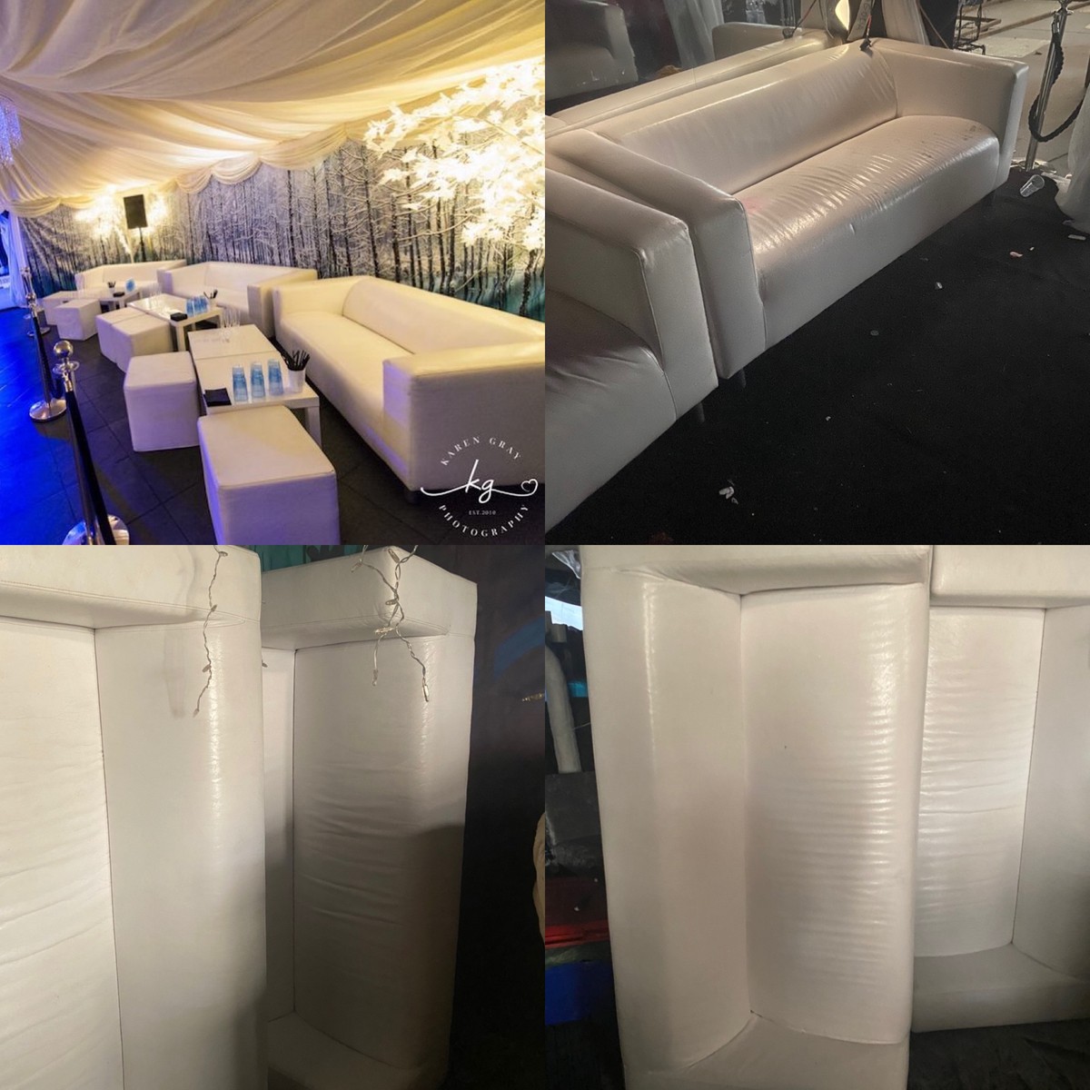 Secondhand Chairs and Tables | Lounge Furniture | 3x White ...