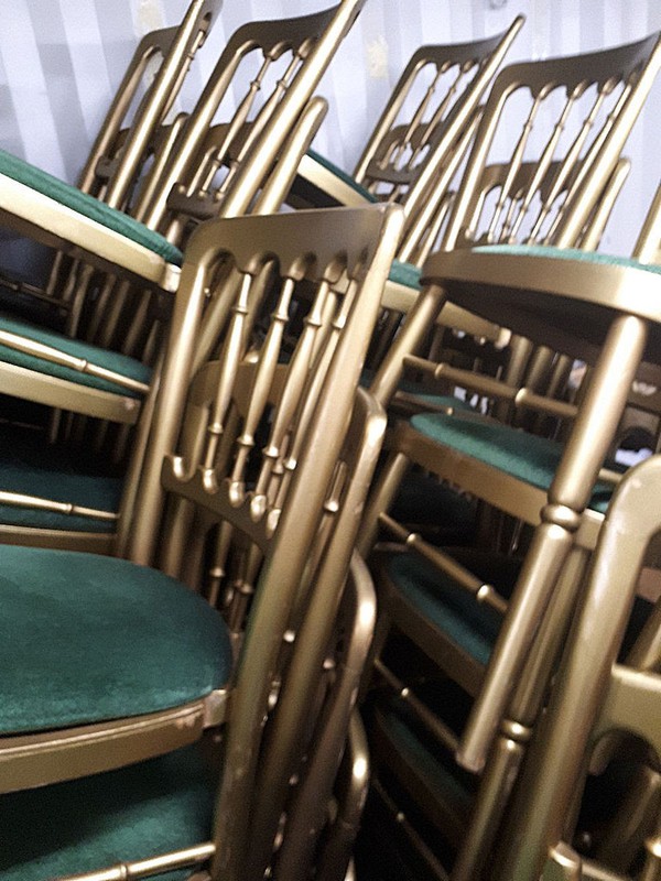 Ex Hire Gold Napoleon Banqueting Chairs