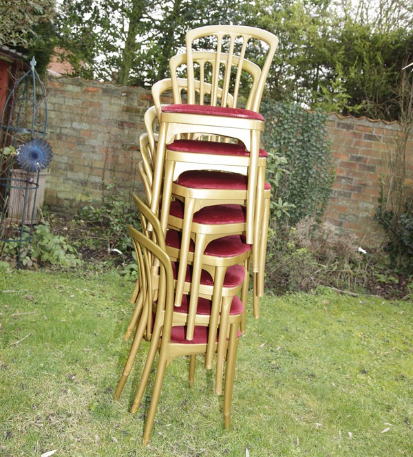 Stacking banqueting chairs