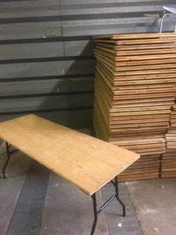 6Ft x 2'6" Trestle Tables