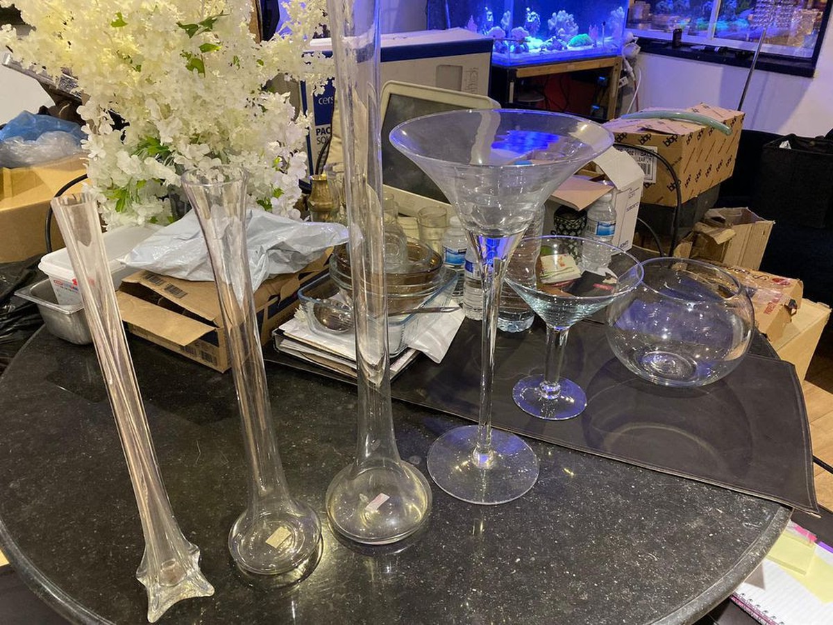 Secondhand Prop Shop Table Decor 210x Glasses Glass Centre
