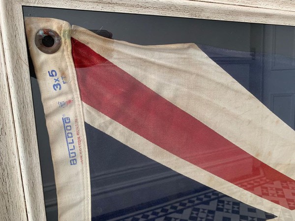 framed Antique Union Jack Flag