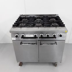 Six burner gas range